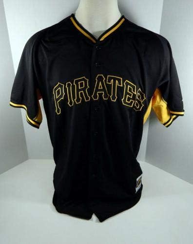 2014 Pittsburgh Pirates Blake Wood 55 Game usado preto BP St Jersey Pitt33172 - Jogo usada MLB Jerseys