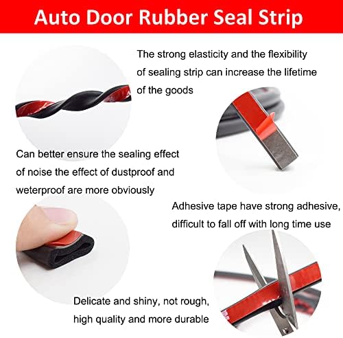 Univeral Rubber Car Door Auto Seal Tripp the Weather, tira de vedação oca auto-adesiva para isolamento de ruído, vedação