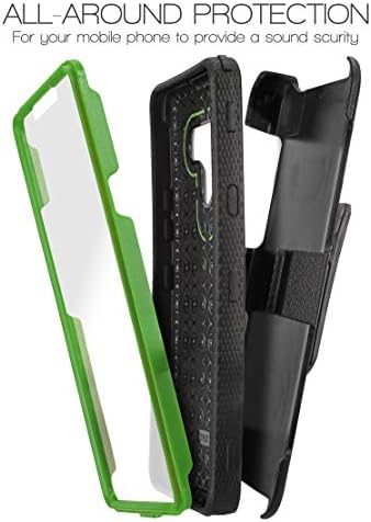 Customerfirst Armadura pesada para LG Stylo 6 Case, embutida [protetor de tela de cobertura total] com clipe de cinto [Kickstand]