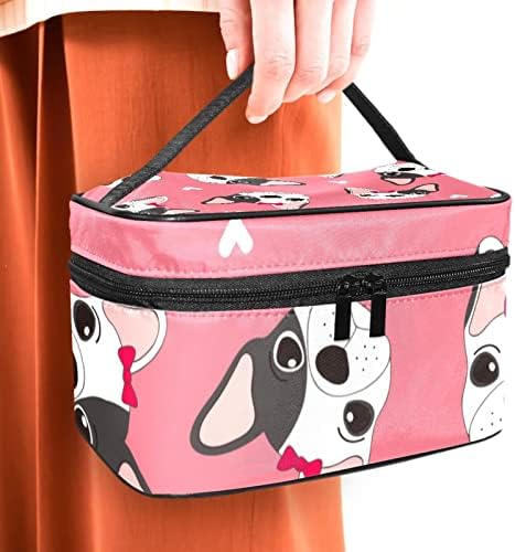 Dog Puppie Bolsa de maquiagem Bolsa Cosmética Make Up Organizer Case With Handle for Women Girl