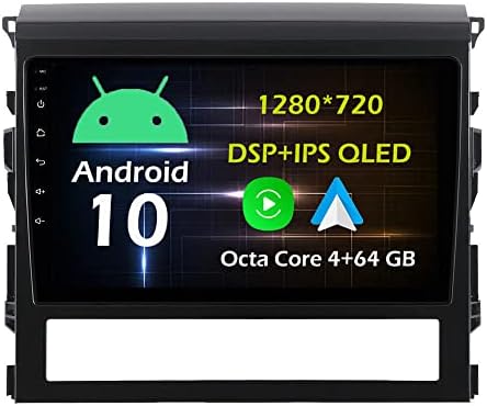 9 '' 4+64 GB Android 10 no carro estéreo Dash Car Fit para Toyota Land Cruiser 11 J200 2015 ~ 2019 Unidade de cabeça GPS GPS CarPlay Android Auto DSP 4G WiFi Bluetooth