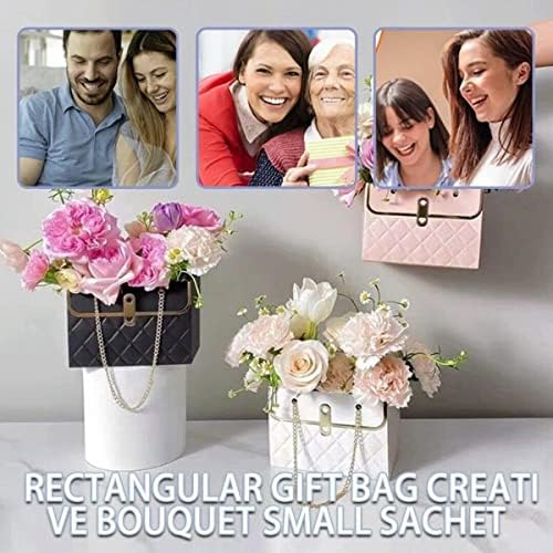 PIHJFEWA 8PCS Caixa de presente de flores de papel, bolsas de flores para buquês, bolsa de presente de casamento, Bouquet Bags Box com caixa de presente, caixas de flores para arranjos Presente do dia do casamento presente