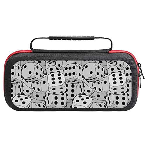 Dices pretos e brancos carregando estojo para Nintendo Switch Protetive portátil bolsa dura bolsa de viagem