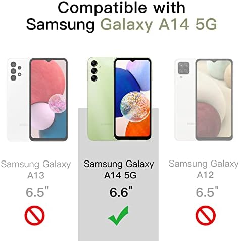 Jetch Slim Fit Case para Samsung Galaxy A14 5g de 6,6 polegadas, TPU mole TPU Tampa de telefone fino com acabamento