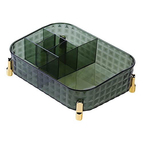 Compartimentos Menolana Cosméticos Caixa de exibição de caixa de armazenamento para jóias Batêndio de banheiro de batom de jóias, verde