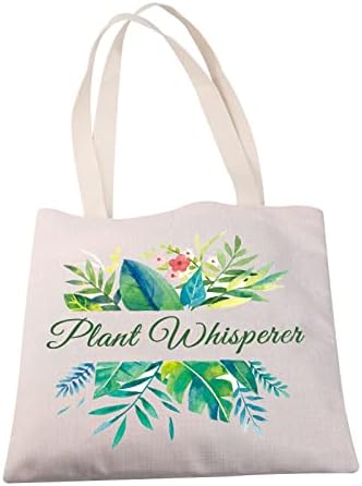 MBMSO Plant Lover Tote Bag Plant Whisperer Presens Bolsa de ombro para jardinagem Presentes de jardinagem Planta sacolas de compras
