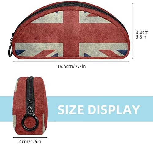 Bolsa de maquiagem tbouobt bolsa de bolsa cosmética bolsa bolsa com zíper, bandeira britânica vintage