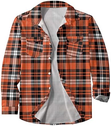 O outono masculino e o inverno quente moda casual xadrez quadrado bolso sem capuz fuckle jaqueta acolchoada top top solto