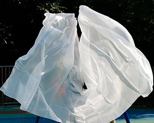 Nimiman Women Belly Dance Pure White Silk Véil de seda real 250114cm