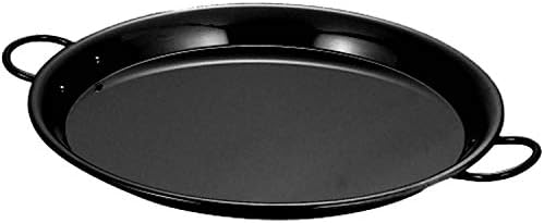 Nagao 913040 Paella Pot, indução compatível, ferro, couro preto, 15,7 polegadas, fabricado no Japão