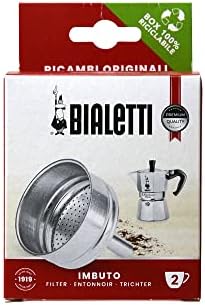 Bialetti peças de reposição, inclui 1 filtro de funil, compatível com Moka Express, Dama, Electric e Mini Express