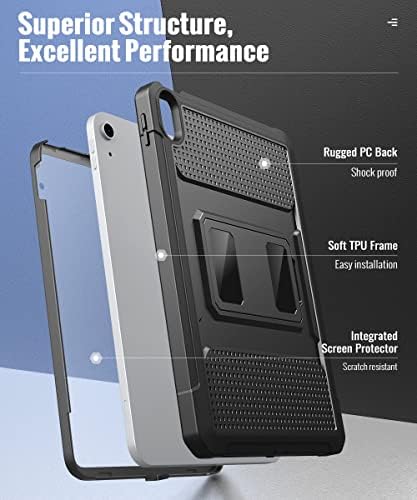 Moko Case for iPad 10th Generation 2022, Slim Stand Hard PC Translúcida Caso de capa inteligente de Shell Translúcida e Caso de