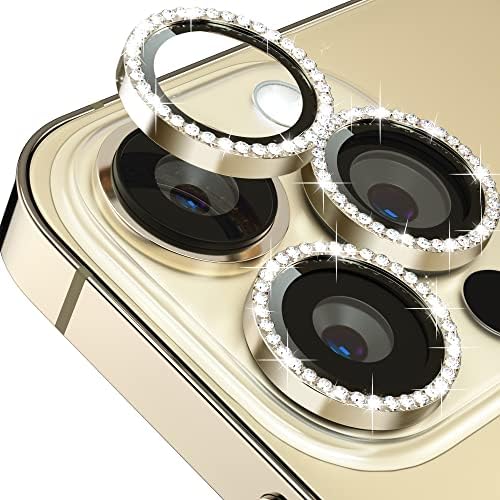 ICARERFAMILY para iPhone 14 / iPhone 14 Plus Protetor de lente da câmera, protetor de protetor de bling anel de metal individual, protetor de tela de capa de câmera de vidro temperado 9H para 2022