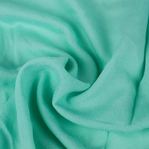 Tecido de crepe de rayon sólido aqua