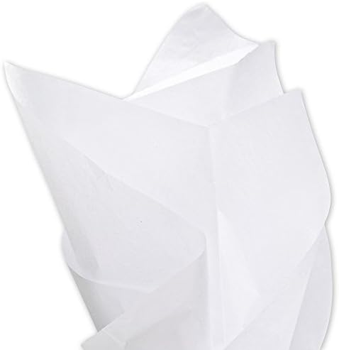 Papel de lenço branco sem ácido 15 x 20 , pacote de 20 folhas