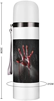 Halloween Bloody Hand Scene Isolle Water Bottle 19 oz caneca de aço inoxidável para camping de esportes de bebidas ao