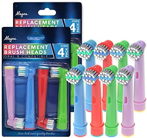 Cabeças de escova de dentes de substituição para escova de dentes elétrica B Braun orais- 8 PK de crianças Cabeças de escova