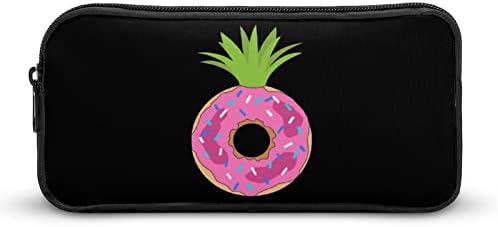 Folhas de abacaxi Donut cupcake adolescente adulto capa de lápis de grande capacidade para caneta bolsa de armazenamento durável