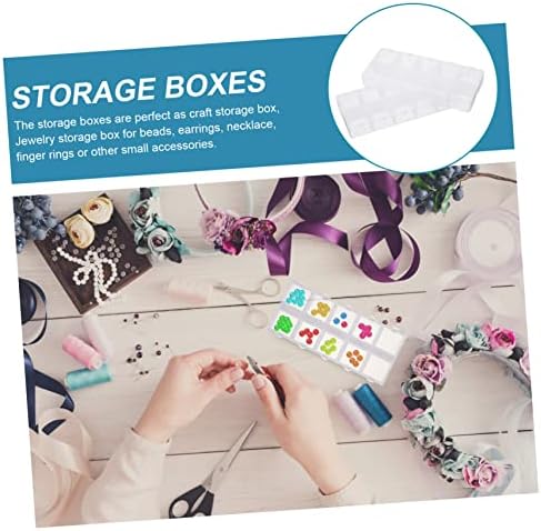 YARNOW 4PCS Box Storage Craft Bead Breathring Divisores Fita Fita portátil Viagem Contêiner aborda o compartimento de arte