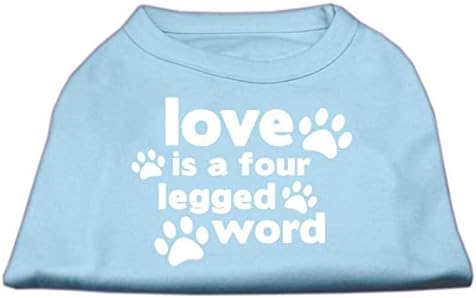 Mirage Pet Products Love é uma camisa impressa de tela de quatro pernas xl rosa claro xl