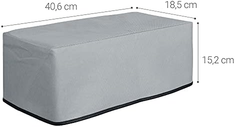 Capa de poeira Kwmobile Compatível com HP DeskJet 3720 - Caixa da impressora - Tampa do protetor de tecido - cinza claro