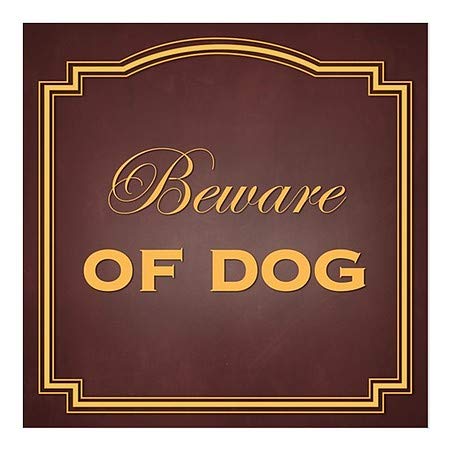CGSIGNLAB | Cuidado com o cão -Brown Janela Boldy | 24 x24