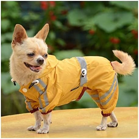 Capinho de chuva de cachorro Cão de chuva Cão de estimação Cool capa de chuva brilha bar com capuz de chuva à prova d'água de jaquetas de casaco