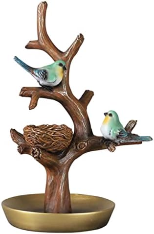Cabilock Keyring Jewelry Tree Stand Festival Office Tinket para ornamentos de torre Shop colar colar vintage tigela de casamento pássaros