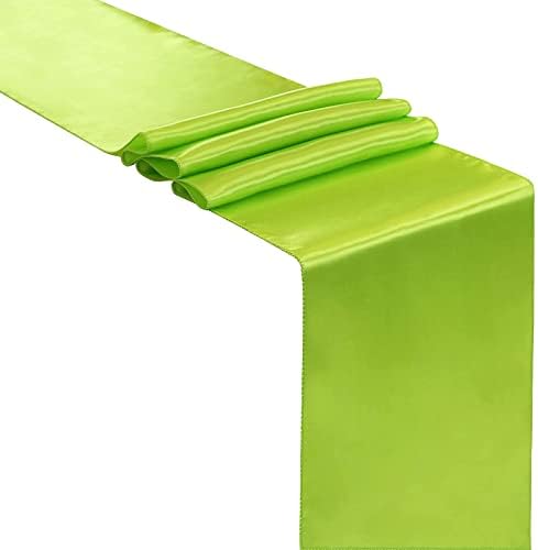 GFCC Apple Green Table Runner - Corredores de mesa de cetim 12 x 108 polegadas para eventos de festas de casamento decoração de banquetes