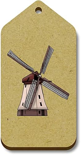 Azeeda 10 x 'Windmill' 66mm x 34mm Tags de presente