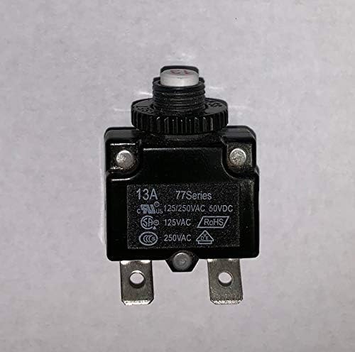 13 amp Push Button Breaker Redefinir o interruptor do protetor de sobrecarga 125/250VAC 50 VCC