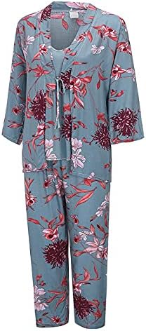 Huankd Women's 2 Peças Lounge Set Nightdress Robes Roupa íntima Sleepwear Pijamas Sexy combinando conjuntos de suor