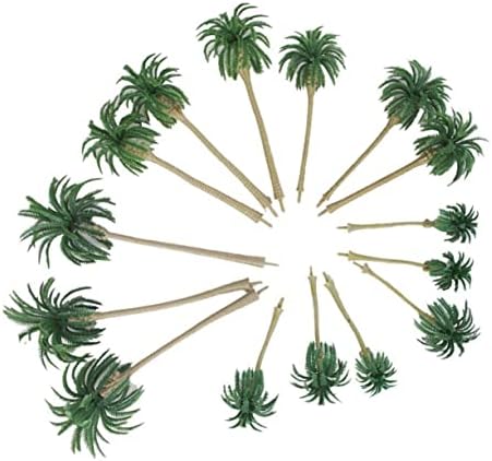 Homoyoyo 15pcs treinar ornamento decoração de casa verde decoração verde cenário cenário modelo de palmeira modelos de árvore de árvore