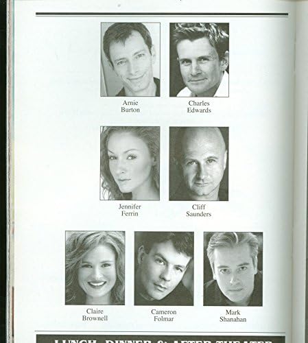Os 39 degraus, Broadway Playbill + Arnie Burton, Charles Edwards, Jennifer Ferrin, Cliff Saunders