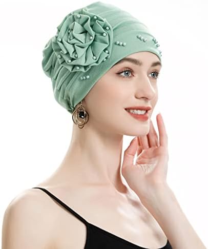 Chapéu de gorro de turbante para mulheres com quimioterapêutica de floresta elástica de cabeça de cabeça