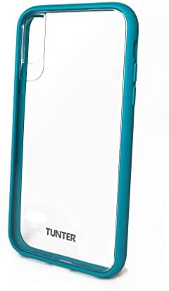 Caixa de telefone celular TUNTER PARA TPE, PC iPhone XS - CRISTAL CLEY com padrão azul -céu