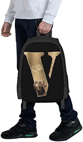 Mochila Laptop Casual Big V Lightweight para homens e mulheres Bookbag para faculdade, um tamanho