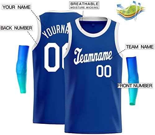 Jersey de basquete juvenil dos homens personalizados Nome personalizado e número de roupas esportivas atléticas