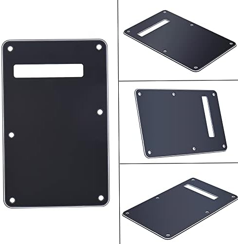 Sasuori Pickguard Tremolo Cavity Tampa traseira placa traseira 3ply para o estilo moderno guitarra elétrica preto