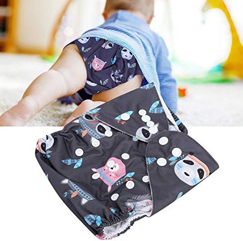 Fraldas de bebês zjchao, lavatível ajustável reutilizável bebê pano infantil Proteção premium mais macia comfordA fraldas fraldas de bolso de bolso com inserção para secura respirável durante a noite