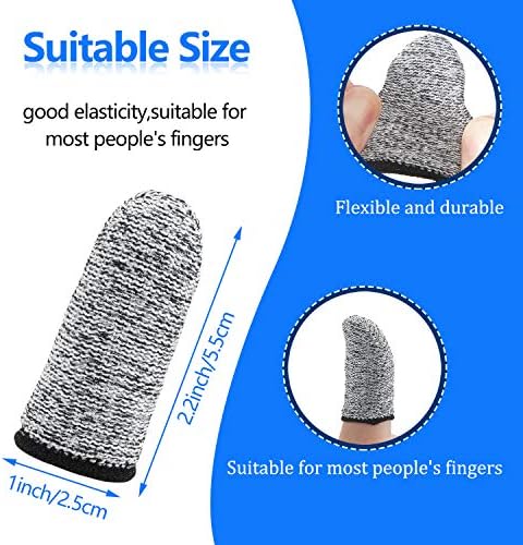 20 peças cortadas de cotas de dedos resistentes Protetores de manga dos dedos Tampas de dedos reutilizáveis ​​Cots de proteção