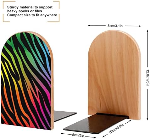 Rainbow Seahorse Pattern Livro para prateleiras Livros de madeira para livro de livros para biblioteca Escola Escola