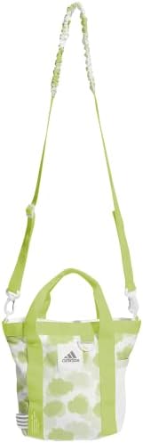 Adidas Mini Crossbody de Tote Fundamental da Mulher, Pulse Lime-Al Membete Lime Cores/Pulso Verde/Branco, Tamanho Um