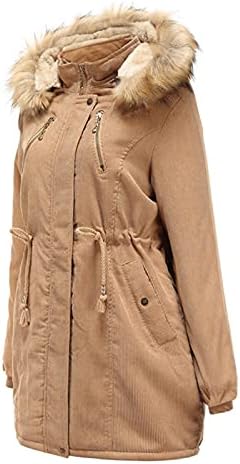 Swrowesi feminina espessada jaqueta inverno casaco quente capuz parkas sobrecarregar jaqueta de roupas de lã com bolso