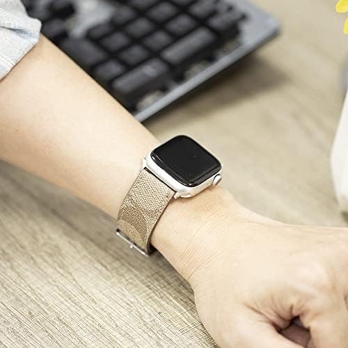 Designer Apple Watch Band compatível com banda de couro Apple Watch, alça de substituição de designer de luxo para iwatch Series