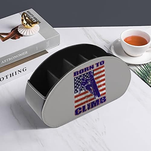 Power Lineman US Flag Remote Control titular com 5 compartimentos TV Remote Organizer Box Storage Container para controladores