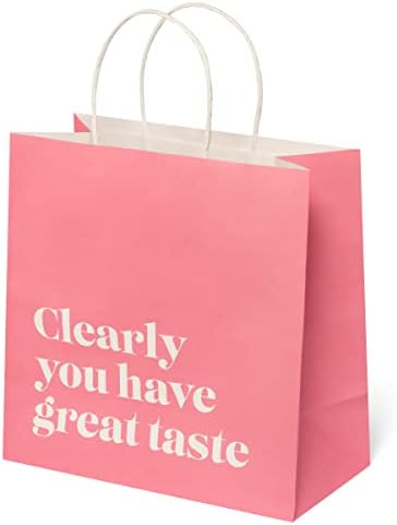 Seymour Butz 24 bolsas de presente de embalagem - 10 x5 x10 - você tem um ótimo gosto - sacolas de compras rosa de varejo, sacolas de obrigado por butiques