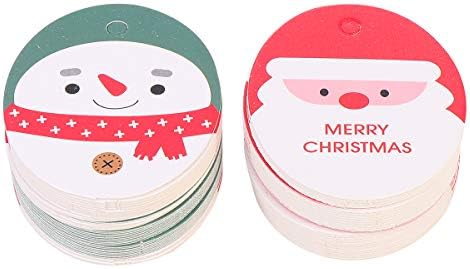 Upkoch 100pcs de Natal Tags de embalagem com estacas de pacote de doces