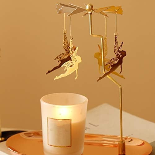 Decoração da mesa de casamento da mesa de casamento Minkissy 1 Conjunto de vela de natal, porta -velas rotativas
