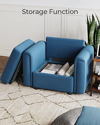 Módulo de assento único Linsy Home para seções modulares sofá sofá com armazenamento, capas de almofada removíveis e laváveis